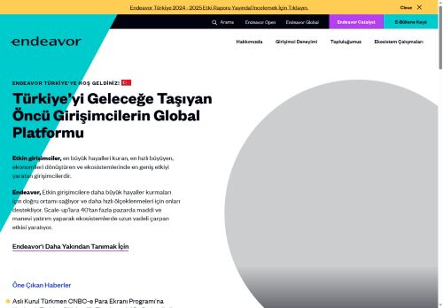 Türkiye'yi Geleceğe Taşıyan Öncü Girişimcilerin Global Platformu - Endeavor Türkiye