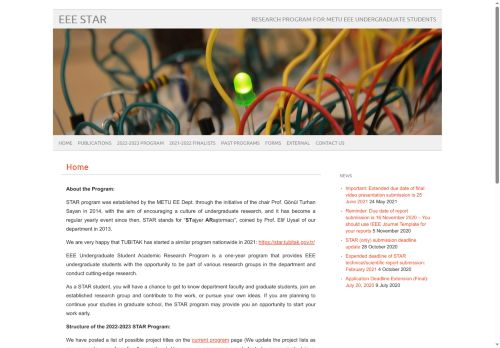 EEE STAR – Research Program for METU EEE Undergraduate Students