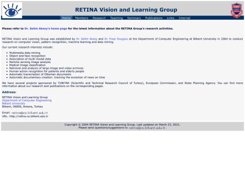 Bilkent Vision and Learning Group - RETINA