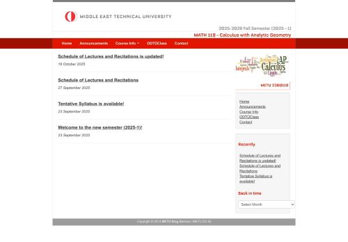 MATH 119 – Calculus with Analytic Geometry
