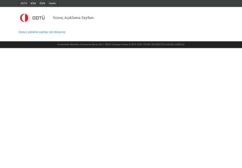 Sonuç Açıklama Sayfası
