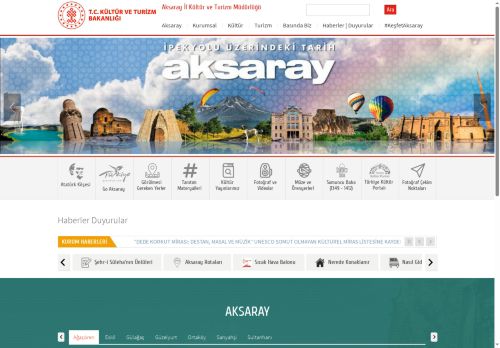 T.C. Kültür ve Turizm Bakanlığı - Aksaray İl Kültür ve Turizm Müdürlüğü