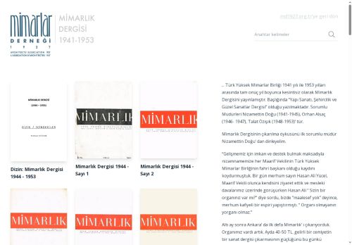 Anasayfa — MD1927 Mimarlık Dergisi