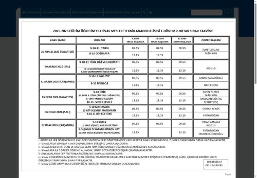 Sivas Mesleki ve Teknik Anadolu Lisesi - SİVAS / MERKEZ