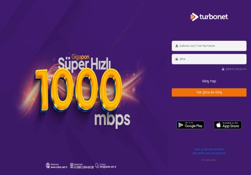Turbonet İnternet Online İşlem Merkezi