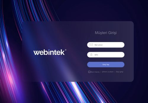 WEBİNTEK® - Müşteri Giriş Paneli