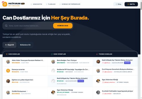 PATİFORUM | Evcil Hayvan Forumu