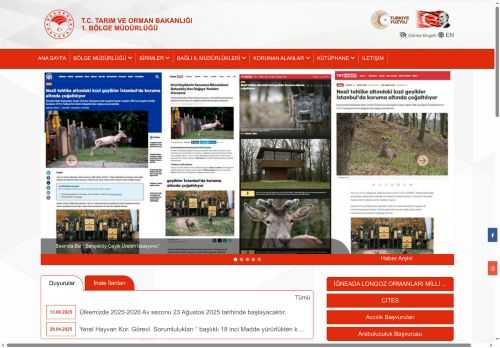 T.C. TARIM VE ORMAN BAKANLIĞI 1. BÖLGE MÜDÜRLÜĞÜ