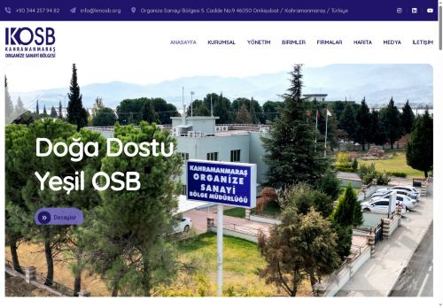 Kahramanmaraş Organize Sanayi Bölge Müdürlüğü | +90 344 257 94 82 | info@kmosb.org