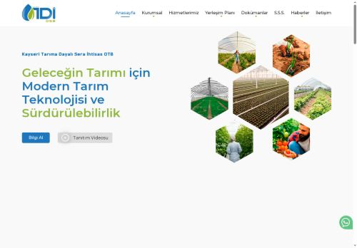 Kayseri Tarıma Dayalı Sera İhtisas Organize Tarım Bölgesi | Kayseri Sera TDİOTB