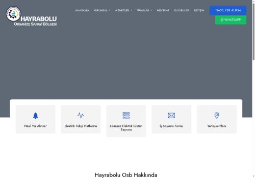 Hayrabolu Organize Sanayi Bölgesi - Anasayfa