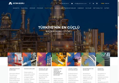 Aydın Boru | Çelik Boru, Çelik Çekme Boru, Dikişsiz Boru