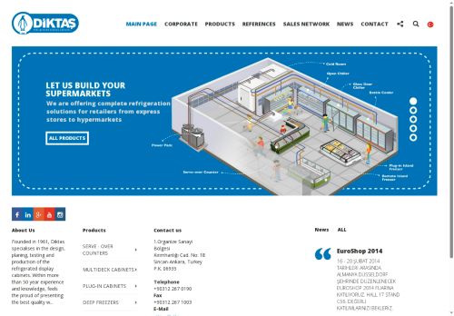 Diktaş Soğutma A.Ş • Süper marketinizi biz kuralım