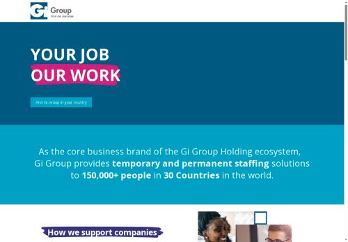 Temporary and Permanent staffing - Gi Group, your job our work