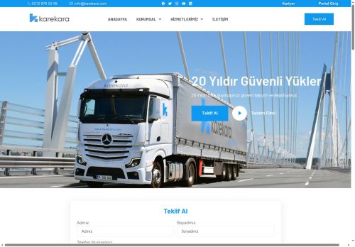 Kare Kara Lojistik | Güvenli Taşımacılık | 0212 876 03 58