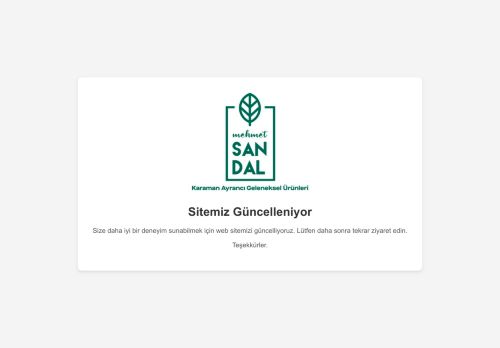 Sitemiz Güncelleniyor