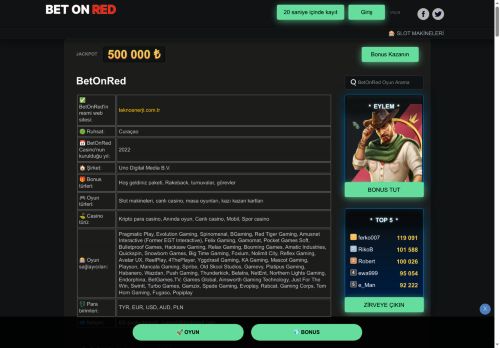 Bet on Red Casino giriş resmi sitesine yapın - BetOnRed Casino
