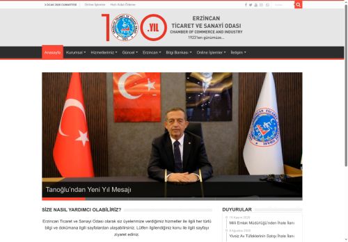 Erzincan Ticaret ve Sanayi Odası – 1923'ten günümüze…