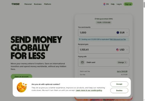 Wise: The international account | Money without borders | Wise United Kingdom