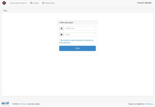 Giriş - Sakarya OSB - Enerji İzleme Sistemi