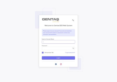 B2B Web System - Gentas