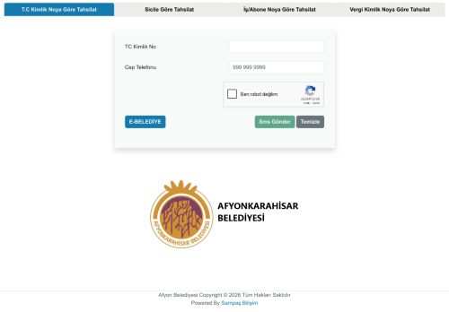 Online Tahsilat - Afyon Belediyesi