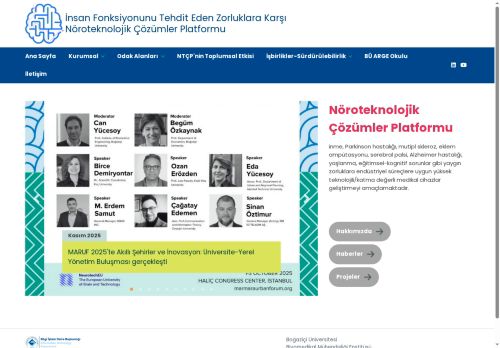 İnsan Fonksiyonunu Tehdit Eden Zorluklara Karşı <br> Nöroteknolojik Çözümler Platformu sitesine hoşgeldiniz | İnsan Fonksiyonunu Tehdit Eden Zorluklara Karşı <br> Nöroteknolojik Çözümler Platformu