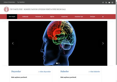 Konsültasyon Liyezon Psikiyatrisi Bilim Dalı – Ankara Üniversitesi