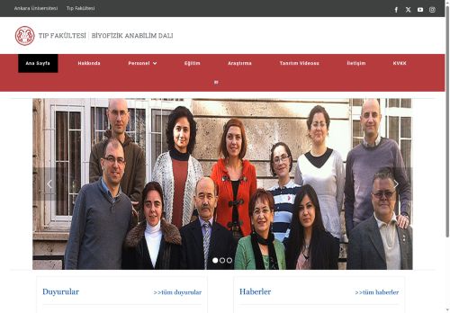 Biyofizik Anabilim Dalı – Ankara Üniversitesi