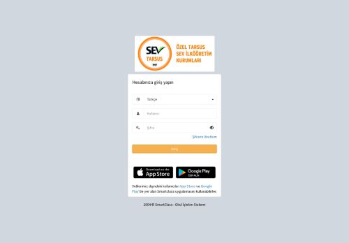 SmartClass : Okul İşletim Sistemi - Özel Tarsus SEV Ortaokulu