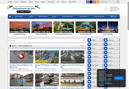 7/24 Şehir Kameraları HD Izle - Canlı Mobese Izle