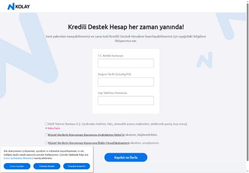 Kredili Destek Hesap