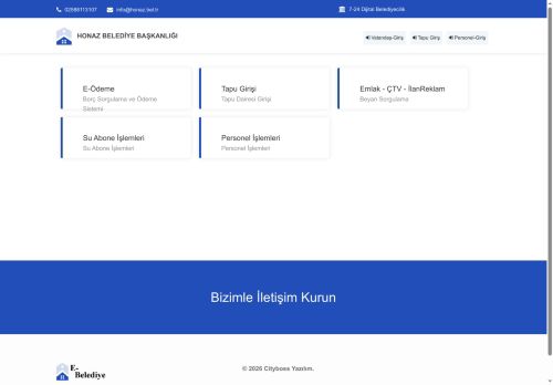 E-Belediye | HONAZ BELEDİYE BAŞKANLIĞI