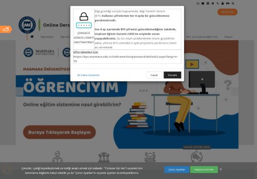Marmara Üniversitesi - Online Ders Platformu
