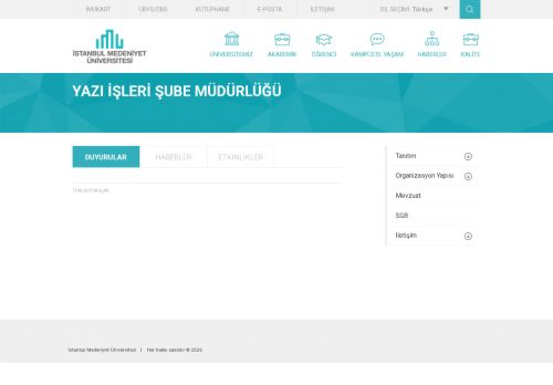 YAZI İŞLERİ MÜDÜRLÜĞÜ