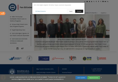Marmara Üniversitesi - Fen Bilimleri Enstitüsü