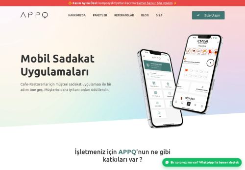 Kafe ve Restoranlara Özel Mobil Sadakat Uygulamaları - APPQ