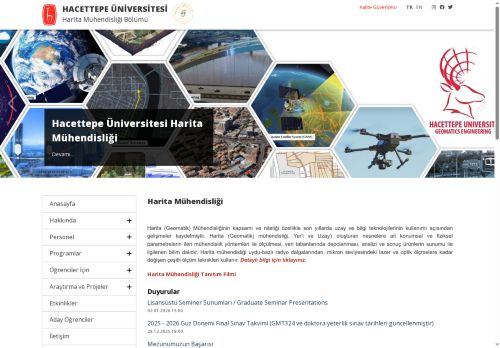 Hacettepe Üniversitesi Harita Mühendisliği Bölümü