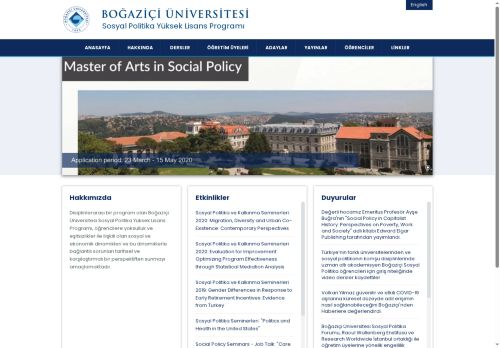 Homepage | Sosyal Politika Yüksek Lisans Programı