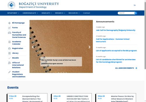 Sosyoloji Bölümü sitesine hoşgeldiniz | Sosyoloji Bölümü