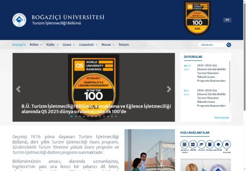 Ana Sayfa | Turizm İşletmeciliği Bölümü