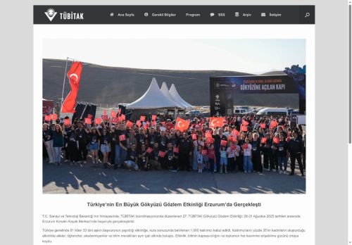 Önceki Şenlikler – TÜBİTAK Gökyüzü Gözlem Etkinliği