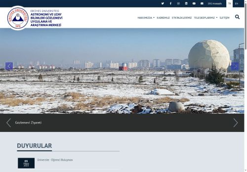 Astronomi ve Uzay Bilimleri Gözlemevi (UZAYBİMER) Uygulama ve Araştırma Merkezi