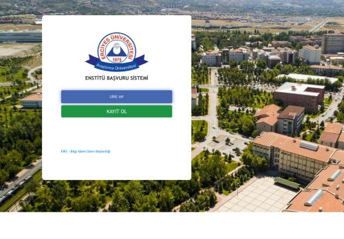 Erciyes Üniversitesi | Enstitü Başvuru Sistemi