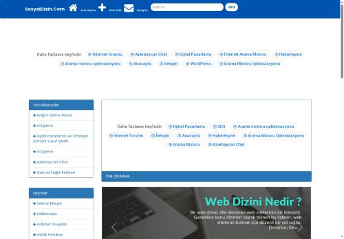 Ücretsiz Backlink ve Reklam Dizini - SosyalDizin.Com