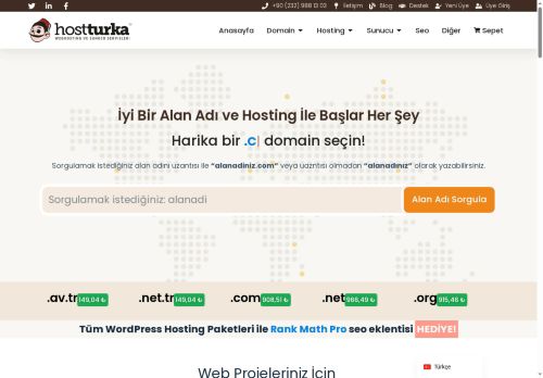 HOSTINGTURKA | Web Hosting, Domain Tescil Kiralık Sunucu