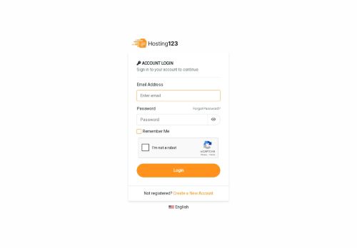 Hosting123 - Login