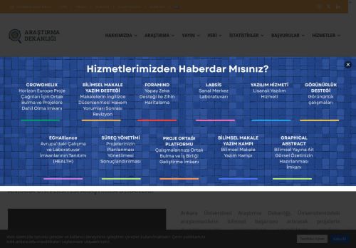 Araştırma Dekanlığı – Ankara Üniversitesi