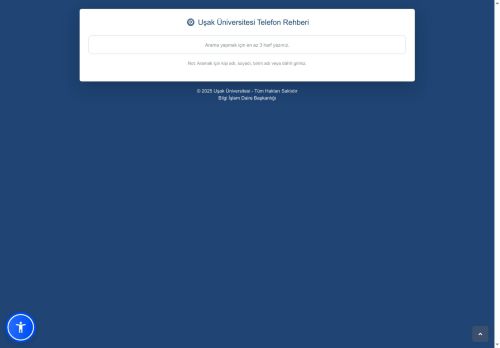 Uşak Üniversitesi - Telefon Rehberi