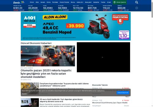 Canlı Döviz Kurları, Anlık Altın Fiyatları, Kripto Para ve Borsa Verileri